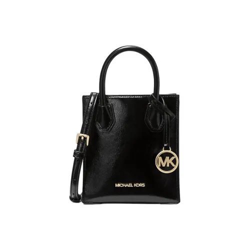 MICHAEL KORS Mercer Лакированная кожа Портативная Сумка через плечо Сумка через плечо Мини Женская Черная