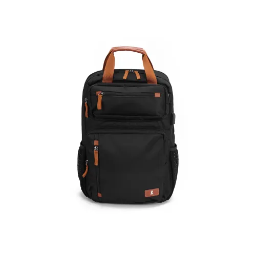 Roberta Di Camerino Ткань Мужской Легкий 16 Дюйм Ноутбук Рюкзак Большой Мужской Черный