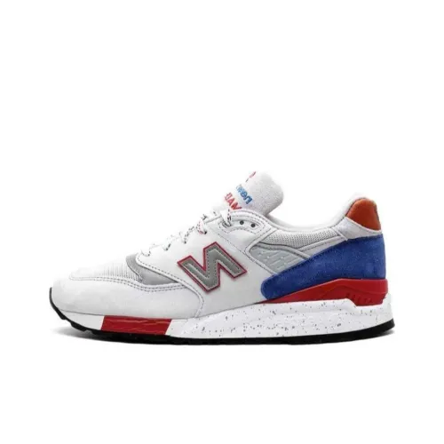 New Balance NB 998 Амортизация Износостойкий Низкий Топ Беговые кроссовки Унисекс Белый