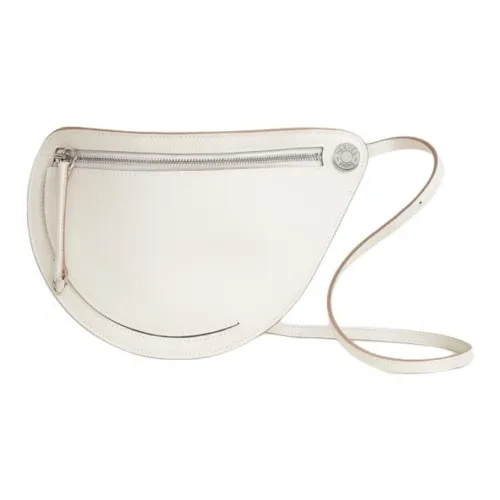 HERMES Petite Course Epsom Телячья кожа Сумка через плечо Сумка на плечо Женская M4 Gris Pale Кремово-серый