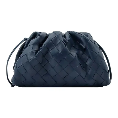 Bottega Veneta POUCH Облачная Сумка Sheepskin Crossbody Clutch Mini Женская Темно-синий