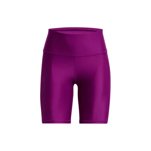 Under Armour HeatGear Темно-пурпурно-розовые Женские Шорты для Йоги