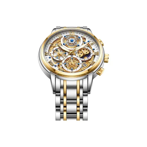 LIGE Кварцевый механизм нержавеющая сталь ремешок женские часы золотой циферблат модель LG8973