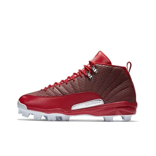Jordan Air Джордан 12 Ретро MCS Клепки Амортизация Износостойкие Высокие Кроссовки для тренировок Унисекс Красный