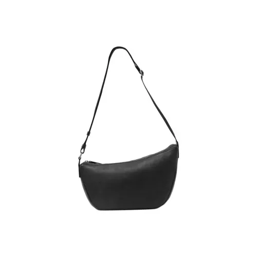 COS Овчина Полумесяц Сумка Сумка через плечо Сумка через плечо Обычная Мужская Черная