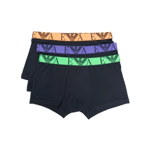 EMPORIO ARMANI EA 3 Pack Orange+Purple+Green Men's Boxers