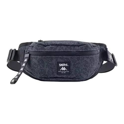 KAPPA Синий Эльф Коллаборация Полиэстер Плечо Сумка Слинг Сумка Пояс Сумка Обычный Унисекс Rebar Серый С принтом по всей поверхности