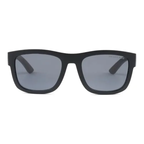 PRADA Пластик Нерегулярная форма Солнцезащитные очки Мужской Черный