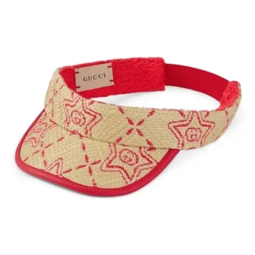GUCCI Хлопок Солома Солнцезащитные Детские Бежевый Красный