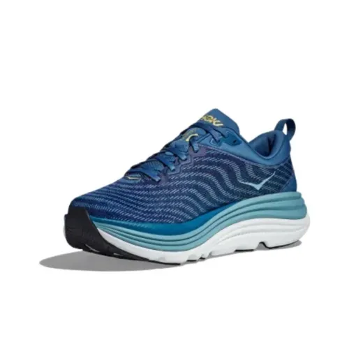 HOKA ONE ONE Gaviota 5 Противоскользящие Устойчивые к истиранию Низкий Топ Беговые кроссовки Мужские Синие
