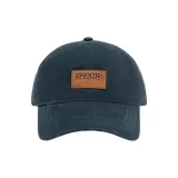 Кожаная этикетка бренда - темно-синий