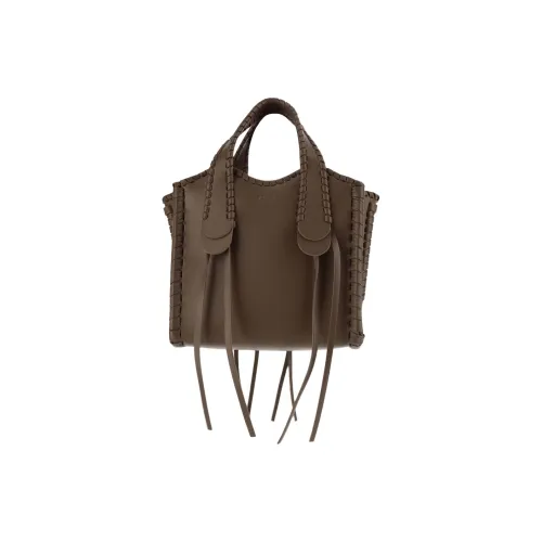 Chloe Mony Телячья кожа Тоут Сумка Сумка для покупок Сумка через плечо Сумка Маленькая Женская Коричневая