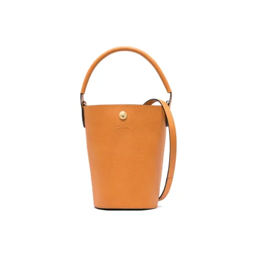 LONGCHAMP Épure Коровья кожа Ведрообразная сумка Сумка Сумка через плечо Сумка через плечо Экстра Маленькая Женская Абрикосово-желтая