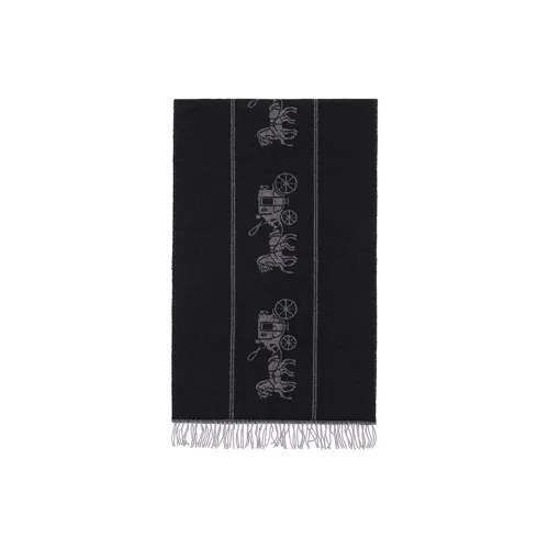COACH Вязаные шарфы Женские Черный