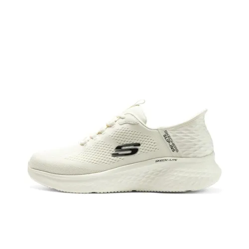 Skechers Skech Lite Pro Амортизация Низкий Топ Беговые кроссовки Мужской Айвори