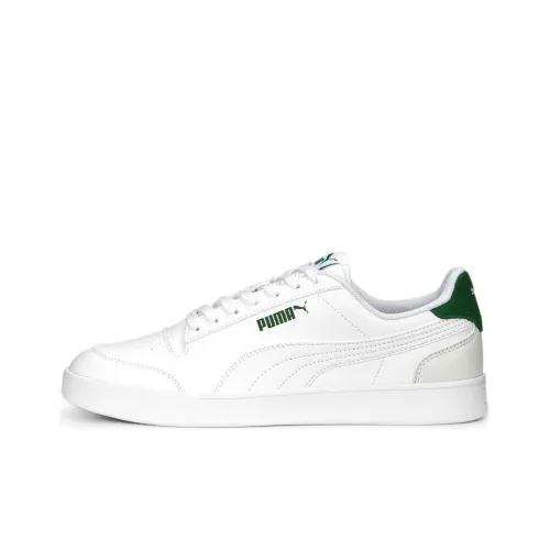 PUMA Shuffle Амортизация Износостойкие Низкие Кроссовки для Скейтбординга Унисекс Белые Зеленые