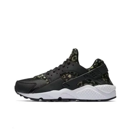 Nike Air Huarache Амортизация Износостойкие Низкие Кроссовки для Бега Женские Черные