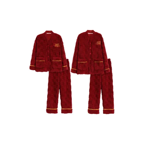 Mulong family QH6603 Красный Унисекс Пижамные комплекты