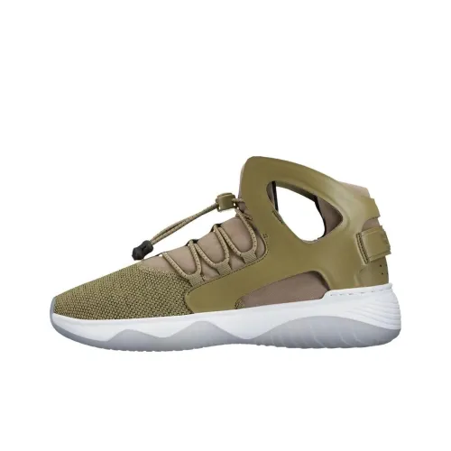 Nike Air Pilot Huarache Амортизация Устойчивый к истиранию Дышащий MID Топ Баскетбольные кроссовки Унисекс Зеленый
