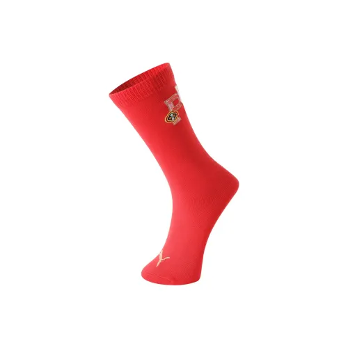 PUMA 001 Red Унисекс Колено высокие Носки