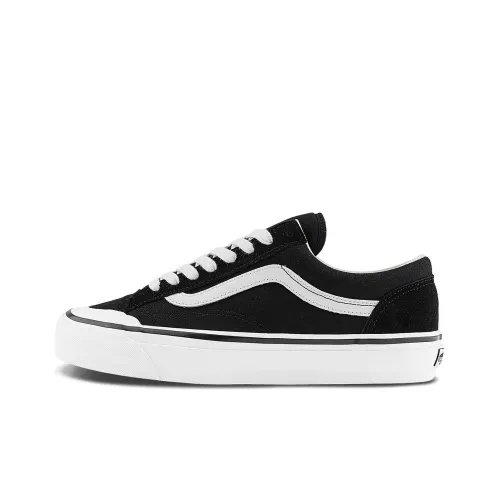 Vans Old Skool Reissue 136 Скейтборд Кроссовки Низкие Черные Унисекс