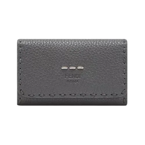 FENDI Кожа Key Pouch Мужской Серый
