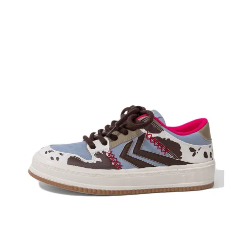 Feiyue Скейтборд Кроссовки Низкие Светло-Синие/Бежевые/Коричневые Женские