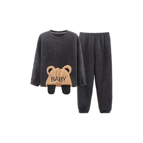 История цветочного сезона Черные женские пижамные комплекты