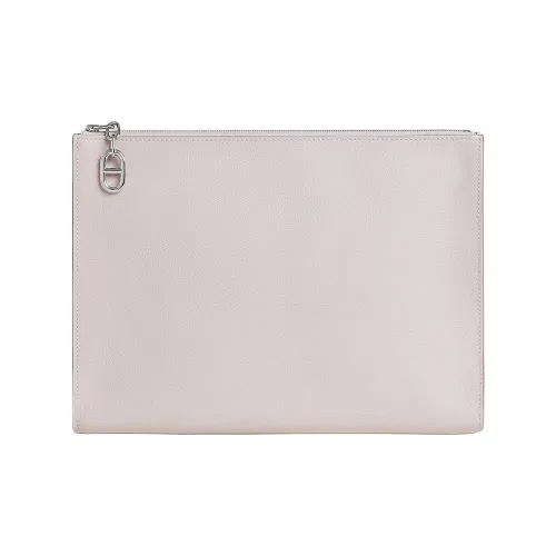 HERMES Zipengo Evercolor Телячья кожа Косметичка Клатч Большой Женский 09 Бледно-розовый Фиолетовый Фантастический Фиолетовый