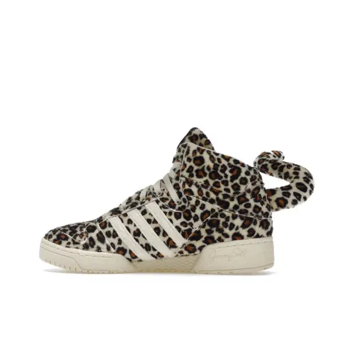 Adidas JS Leopard Амортизация Износостойкие Высокие Кроссовки для Скейтбординга Унисекс Темно-песочный