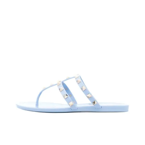 Valentino Rockstud Шлепанцы Женские Синие