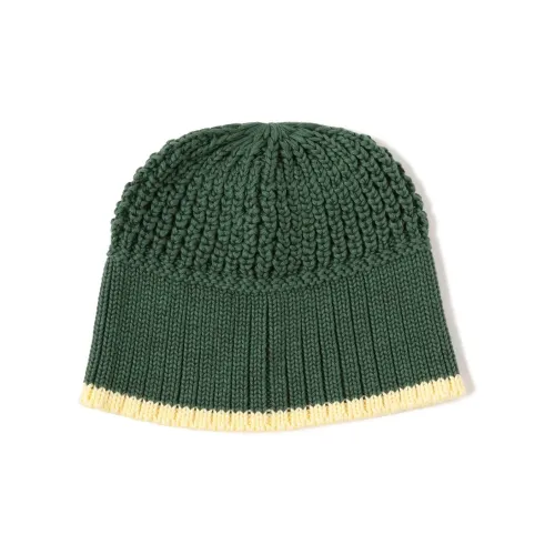 BEAMS Хлопок Акрил Шапки-бини Женские Зеленый