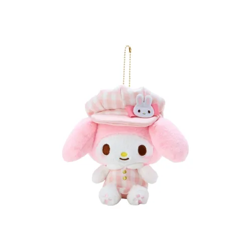 Санрио My Melody Colorful Клетчатый Журнальный Капюшон Кукла Плюшевая Подвеска 17 см Высота