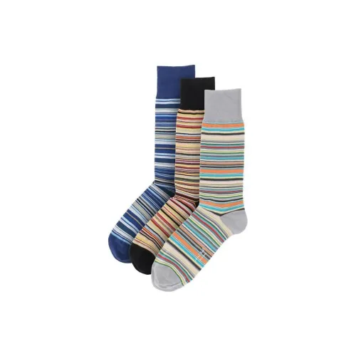 Paul Smith 3 пачки синих + серых + черных мужских носков до колена