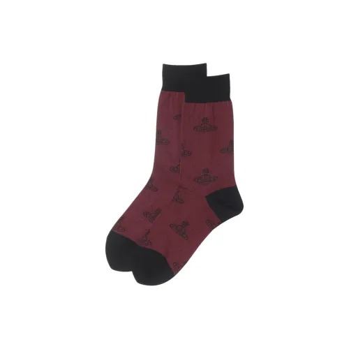 Vivienne Westwood Бургундские женские носки MID до икры