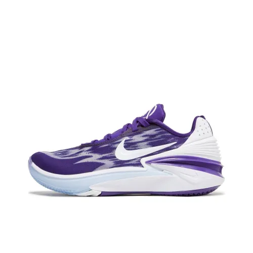 Nike Air Zoom GT Cut 2 TB Амортизаторы Slip-resistant Низкий топ Баскетбольные кроссовки Мужские Фиолетовый Белый