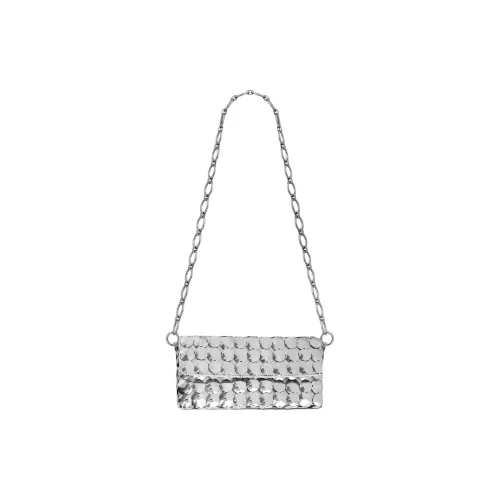 Paco Rabanne Алюминиевая Сумка на Одно Плечо Женская Серебряная