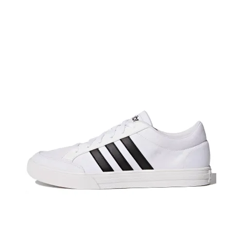Adidas Neo Vs Set Slip Resistant Abrasion Resistant Low Топ Скейтборд Кроссовки Unisex Белый Черный