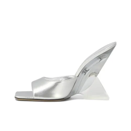 The Attico Слипоны Женские Серебряные