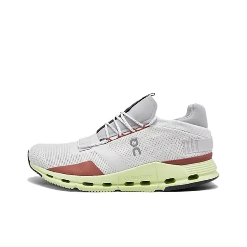 On CLOUDNOVA Амортизация Износостойкий Низкий Топ Повседневные Спортивные Кроссовки Мужские Белый Лимон