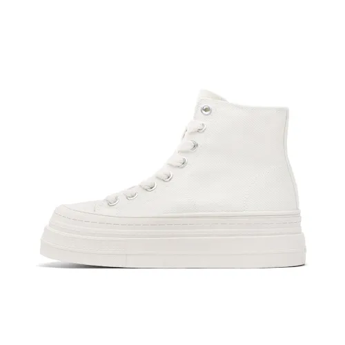 Dickies High Top Canvas Shoes Beige Women's