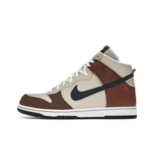 Nike Dunk High Амортизация Износостойкие Высокие Кроссовки для Беговых Унисекс Коричневый