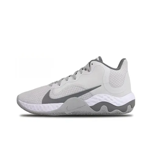 Nike Renew Elevate Амортизаторы Shock противоскользящие и устойчивые к истиранию MID Баскетбольные кроссовки Мужские Белые