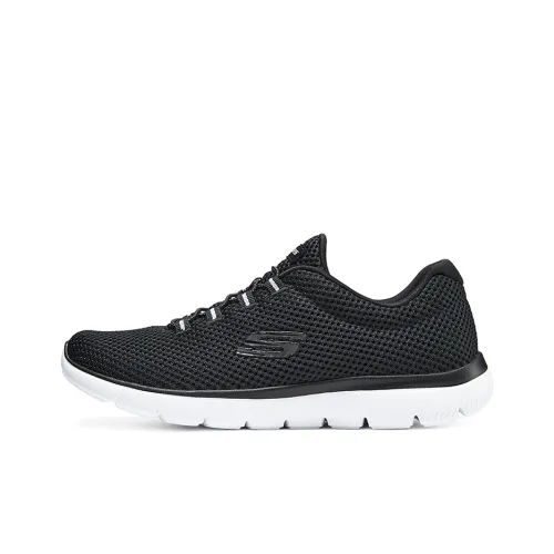 Skechers Амортизация Дышащий Легкий Низкий Топ Casual Женский Черный Белый