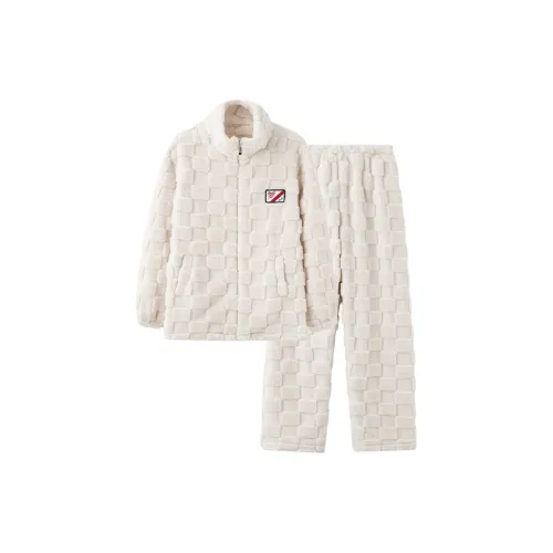 White Ran Верхняя одежда Готовый Домашний Комплект Пижама Женская Светлый Абрикос