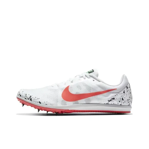 Nike Zoom Rival D 10 Амортизация и Дышащий Низкий Топ Беговые кроссовки Унисекс Белый