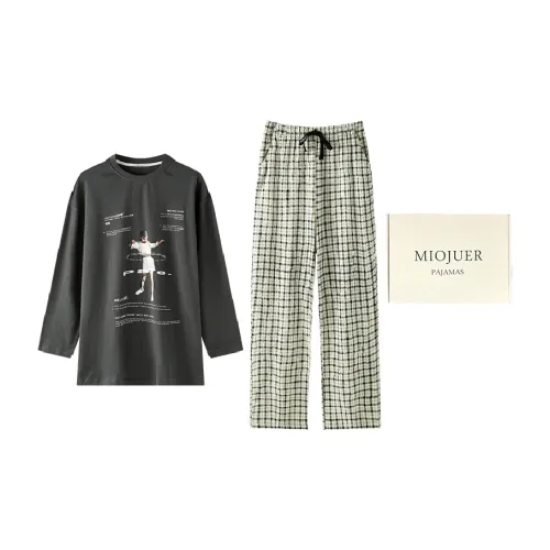 MIOJUER Серый QC8213211 Мужской Мужской Пижамные комплекты