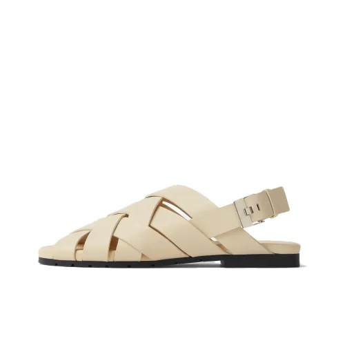 Bottega Veneta Alfie One Strap Sandals Men's Beige