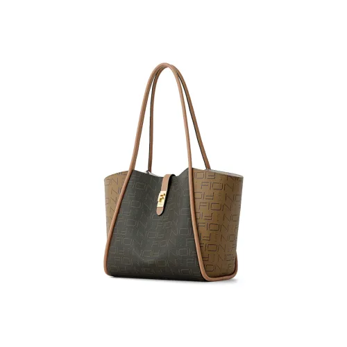 FION Холщовая кожа Тоут Сумка Сумка для покупок Сумка на плечо Большая Женская Многоцветная