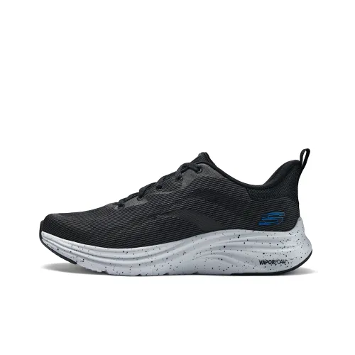 Skechers Vapor Foam Амортизация Износостойкие Низкие Кроссовки для Бега Мужские Черные Синие